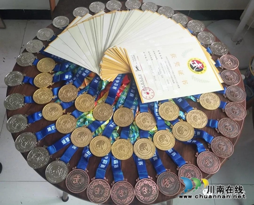 泸州飞龙武术队获省武术争霸赛19金20银13铜(图1)