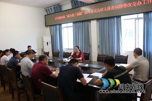 泸县潮河镇召开“两不愁三保障”回头看试点村大排查问题整改交办工作会(图1)