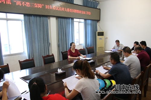 泸县潮河镇召开“两不愁三保障”回头看试点村大排查问题整改交办工作会(图2)