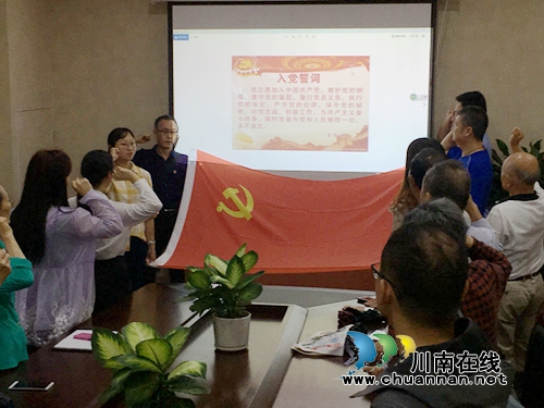 龙马潭区红星街道新民社区开展“庆七一·强党性”主题党日活动(图1)