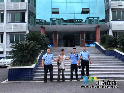 摩托路边被盗&nbsp;泸县警方90分钟快速抓获盗贼(图1)
