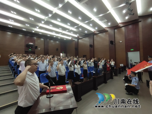 江阳区：123名新任人民陪审员进行宣誓就职(图2)