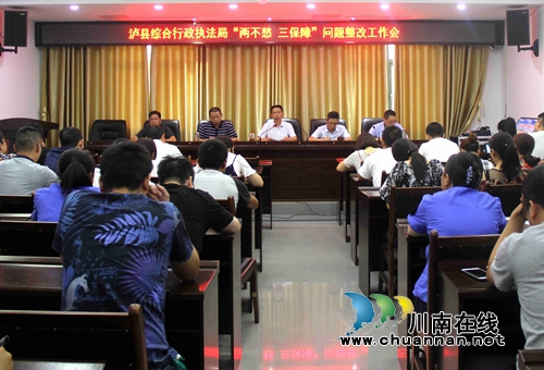 泸县综合行政执法局召开“两不愁三保障”回头看大排查问题整改暨脱贫攻坚业务培训会(图1)
