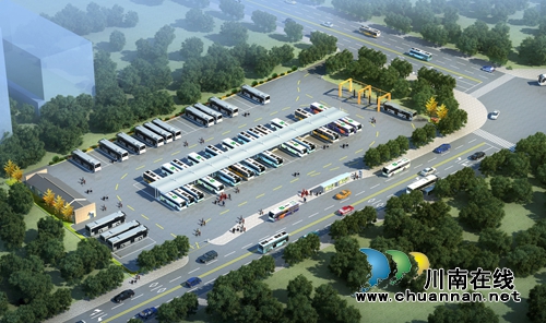 泸州最大公交首末站8月开建&nbsp;始发五六条线路(图1)