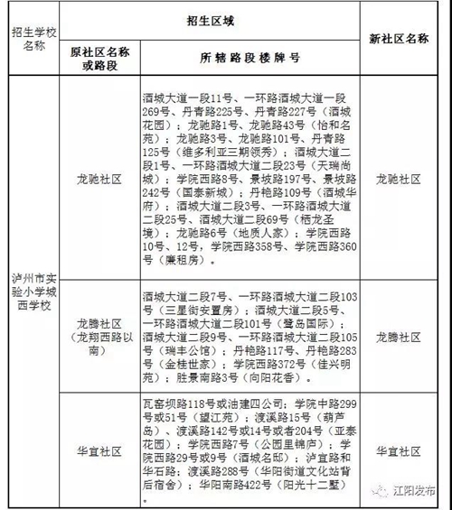 2019年江阳区主城区小学招生划片范围公布！(图9)
