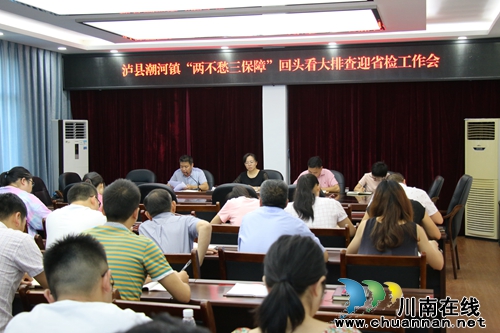 泸县潮河镇召开“两不愁三保障”回头看大排查迎省检工作会(图1)