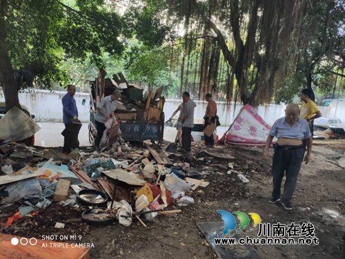 龙马潭区红星街道新民社区开展环境卫生大清理活动