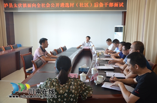 泸县太伏镇举行面向全社会公开遴选村（社区）后备干部面试