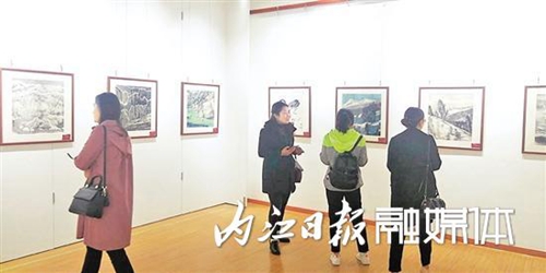“爱的星空翰墨七人行”内江书画展走进甘孜(图1)