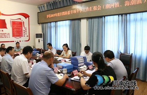 泸县检察院到潮河镇督导2019年扫黑除恶专项斗争工作(图1)