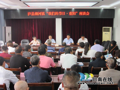泸县潮河镇开展“我们的节日·重阳”座谈表彰活动(图1)