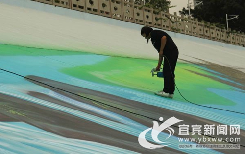 有花海有3D彩绘 升级后的宜宾滨江公园安逸!(图1) 有花海有3D彩绘 升级后的宜宾滨江公园安逸!(图1)