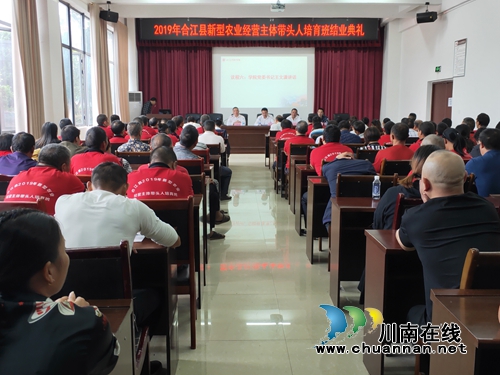 四川三河职业学院组织合江县2019年第二期新型职业农民经营主体带头人培育结业典礼(图2)