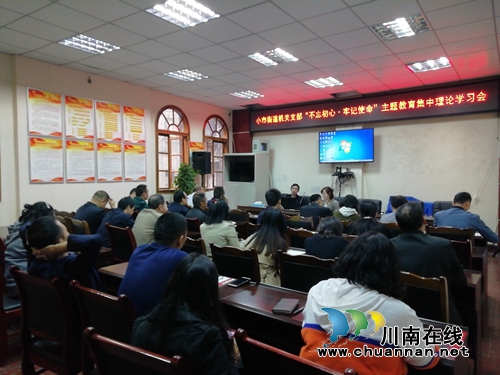 龙马潭区小市街道开展“不忘初心、牢记使命”主题教育集中理论学习(图2)