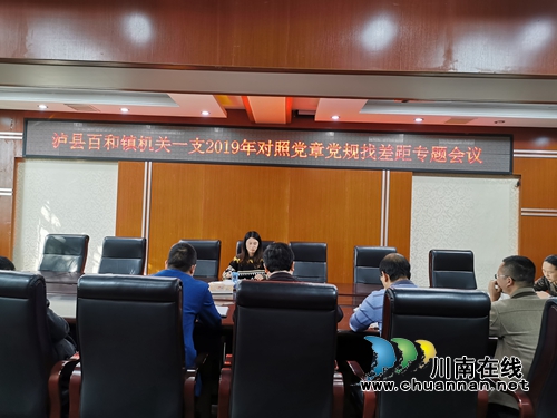 泸县百和镇机关第一党支部召开对照党章党规找差距专题会议(图1)