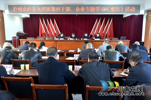 泸县太伏镇开展宪法专题学习活动(图1)