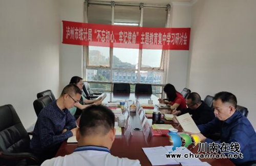 泸州市统计局开展主题教育集中学习研讨(图1)