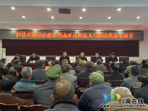 泸县立石镇召开补选县人大代表正式候选人与选民代表见面会(图1)