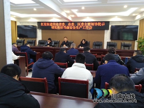 龙马潭区红星街道传达主要领导批示&nbsp;切实抓好当前安全生产(图1)