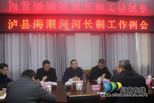 泸县海潮镇召开海潮河河长制工作例会(图1)
