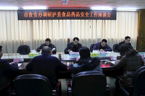 泸州市食安办调研泸县食品药品安全工作(图1) 泸州市食安办调研泸县食品药品安全工作(图1)