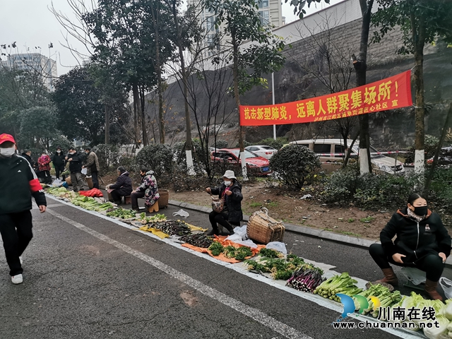 江阳区茜草街道匠心社区：党群齐心共监管 临时菜场换新颜(图2)
