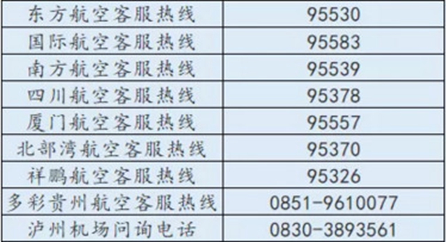 助力返岗复工|泸州机场这些航班已恢复.....(图2) 助力返岗复工|泸州机场这些航班已恢复.....(图2)