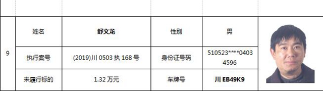 注意！这9人被纳溪法院限制车辆年检了！(图3)