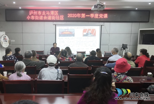 龙马潭区小市合道街社区开展专题党课(图1)