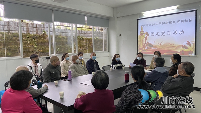 江阳区华阳街道瓦窑坝社区开展“疫情防控”专题党日活动(图1)