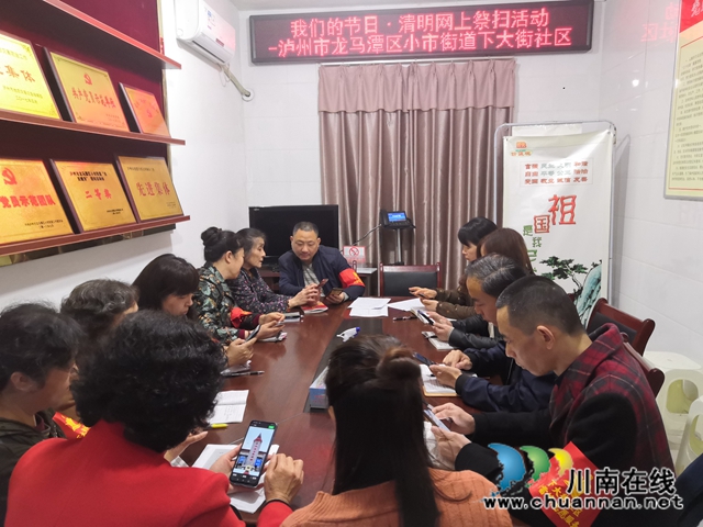 龙马潭区小市街道开展清明网上祭扫活动(图1)