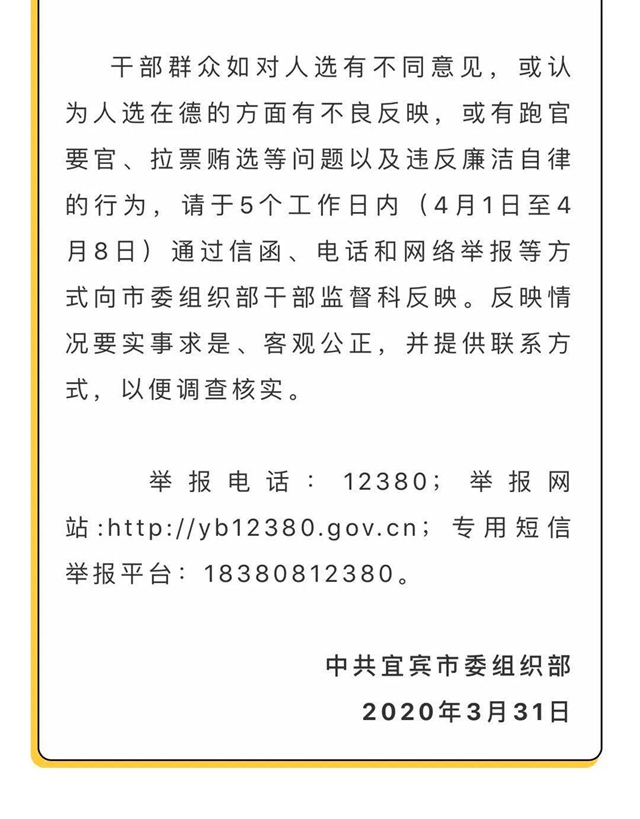 宜宾公布一批干部任前公示(图4)