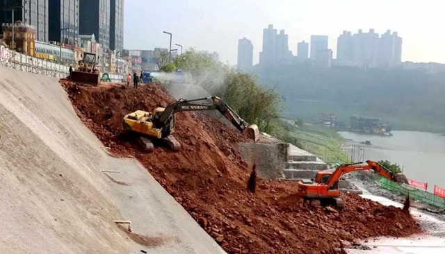 泸州城西春景上路堡坎垮塌段预计本月中旬恢复通车