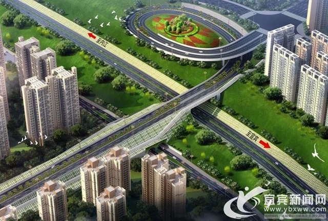 横跨高速!宜宾这座跨线桥预计10月前完工!(图2) 横跨高速!宜宾这座跨线桥预计10月前完工!(图2)