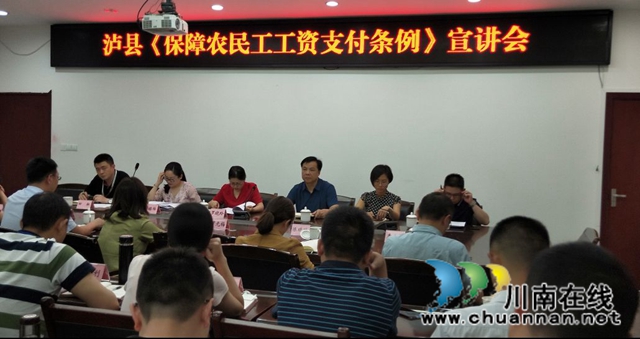 泸县大力宣传《保障农民工工资支付条例》(图1)