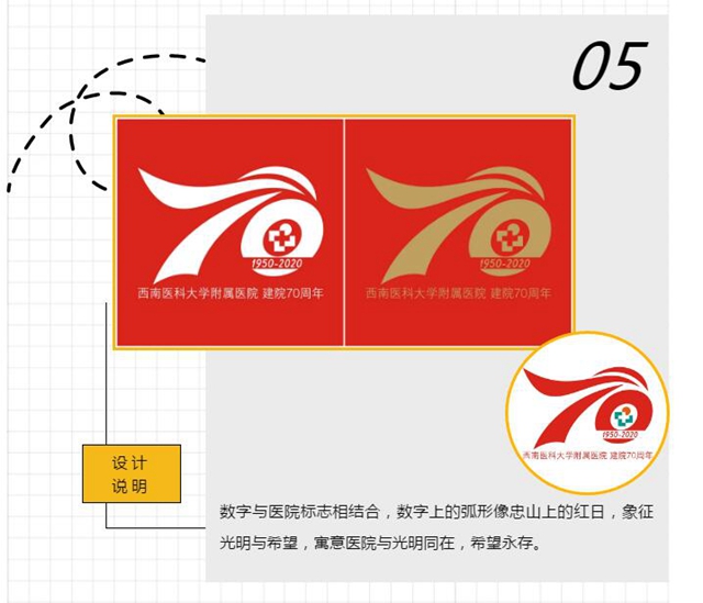 西南医大附院70周年院庆logo，由你来定！(图5)