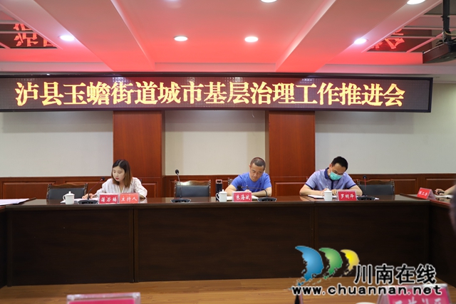 泸县玉蟾街道召开城市基层治理工作推进会