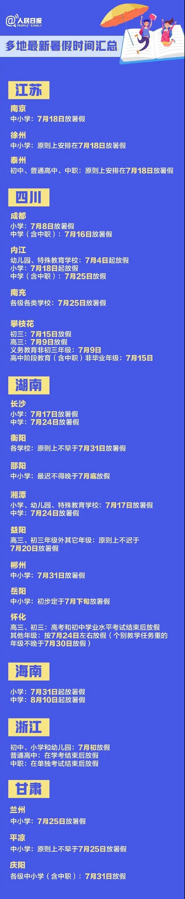 重磅！内江确定暑假时间(图2)