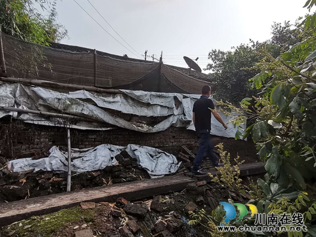江阳区茜草街道沙坪社区积极开展雨后安全隐患排查工作(图2)