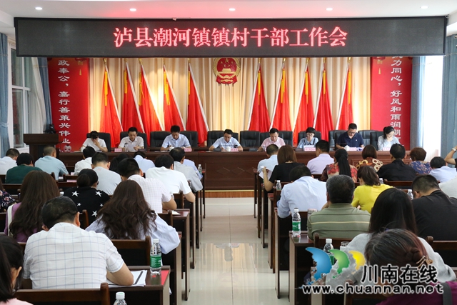 泸县潮河镇召开2020年镇村干部工作会(图1)