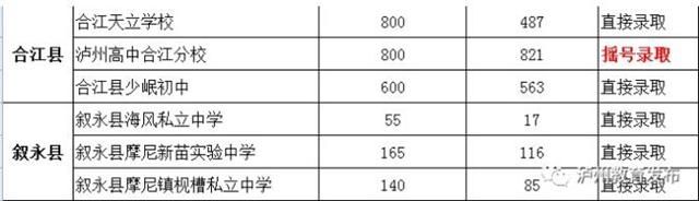 泸州市公布2020年民办义务教育学校（含参照民办学校招生方式的公办学校初中部）招生报名人数及录取方式(图4)