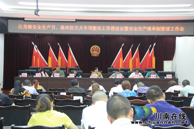 泸县云龙镇召开安全生产月、森林防灭火专项整治工作推进会暨安全生产清单制管理工作会(图1)