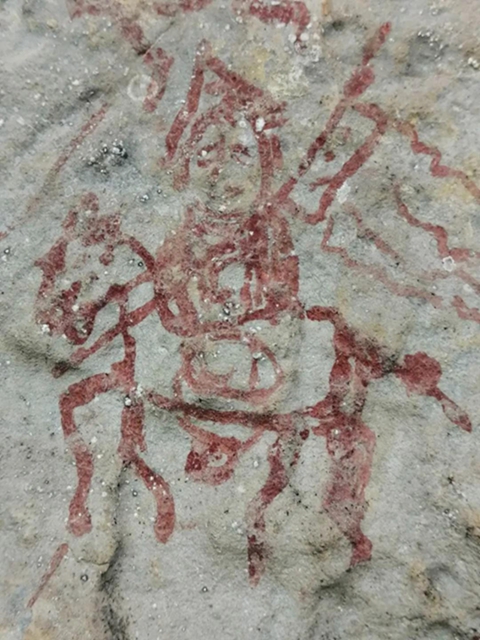 宜宾珙县发现坟景子僰人岩画群(图2) 宜宾珙县发现坟景子僰人岩画群(图2)