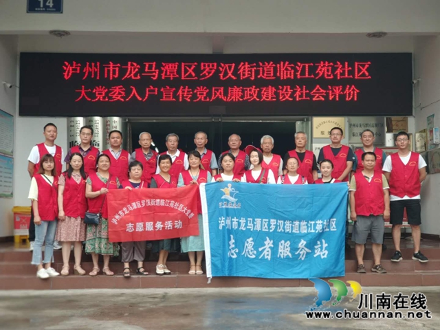 龙马潭区罗汉街道临江苑社区开展入户“大党委”宣传活动(图1)