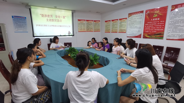 江阳区大山坪街道山岩脑社区召开“防洪度汛  安全一夏”主题防灾讲座(图1)