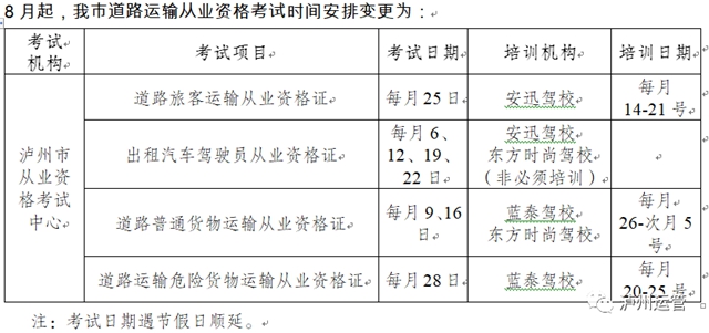 泸州启用新道路运输从业资格考试中心，考试时间地点有变化！(图8)