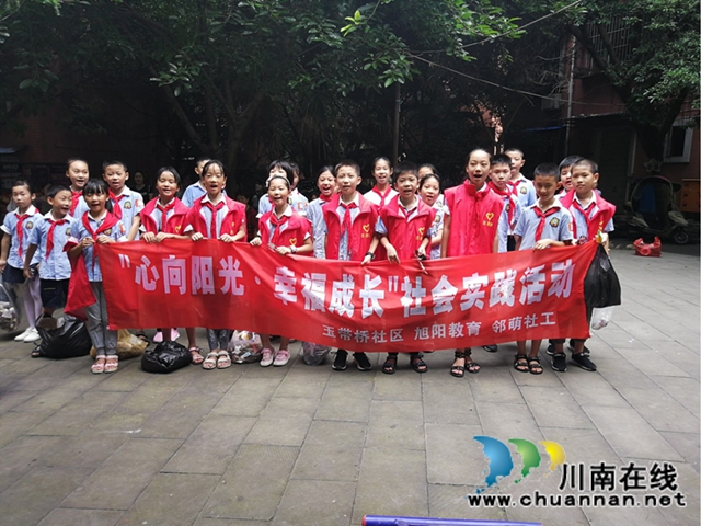 龙马潭区红星街道玉带桥社区开展未成年人暑期环保实践活动(图1)