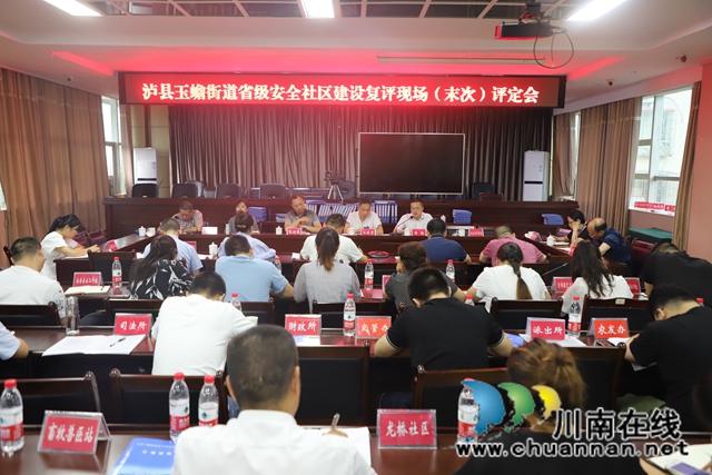 泸县玉蟾街道召开省级安全社区建设复评现场评定会(图4)
