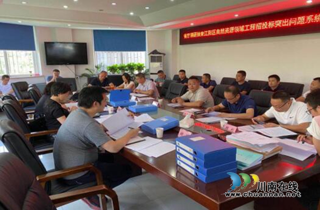 省自然资源厅调研泸州市江阳区自然资源领域工程招投标突出问题治理工作