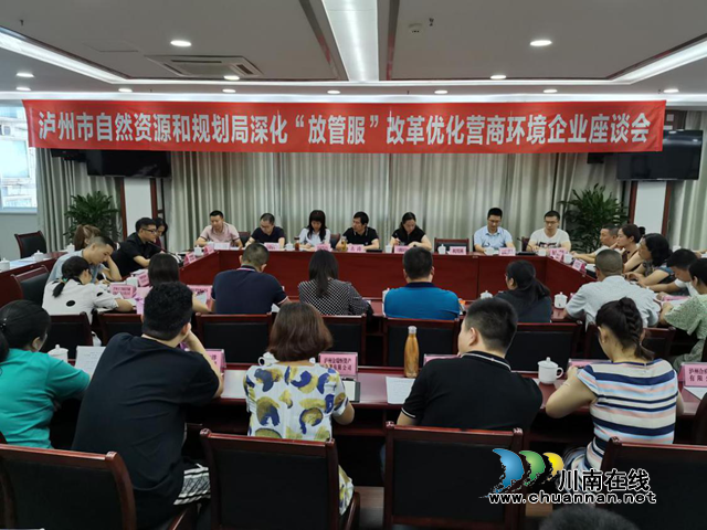 泸州市自然资源和规划局召开深化“放管服”改革优化营商环境企业座谈会(图1)